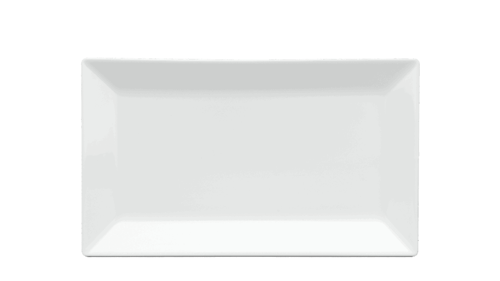 Dĩa chữ nhật lá 22 x 13 cm - Misc Assortment - Trắng A001_462202000gomminhlong.com