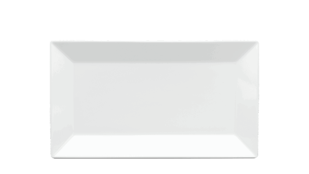 Dĩa chữ nhật lá 33 x 18 cm - Misc Assortment - Trắng A001_463302000gomminhlong.com