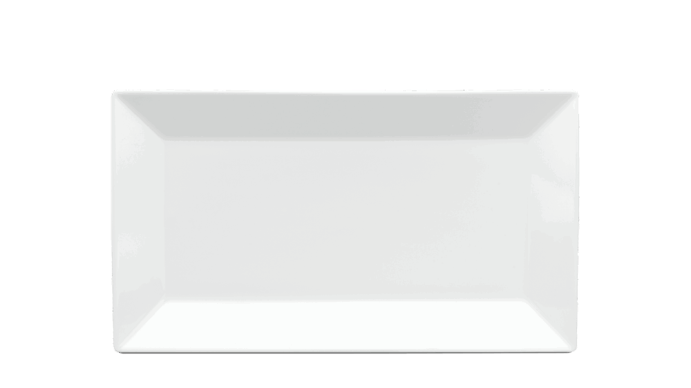 Dĩa chữ nhật lá 33 x 18 cm - Misc Assortment - Trắng A001_463302000gomminhlong.com