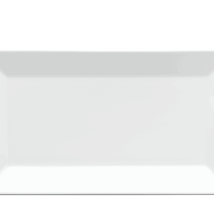 Dĩa chữ nhật lá 33 x 18 cm - Misc Assortment - Trắng A001_463302000gomminhlong.com
