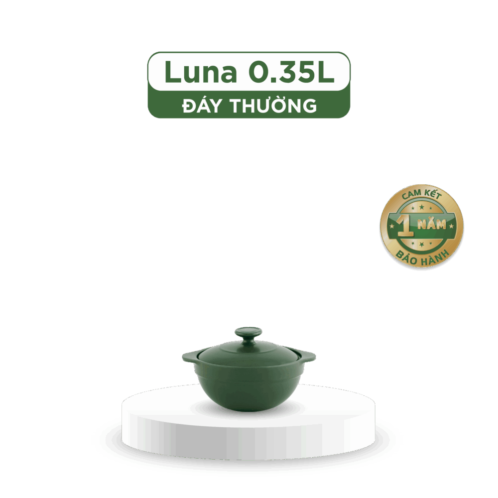 Nồi dưỡng sinh Luna 0.35L + nắp - Healthycook - Xanh Rêu A001_213583464gomminhlong.com