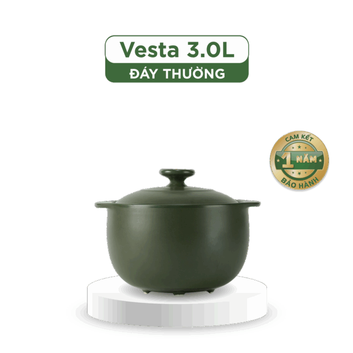  Nồi dưỡng sinh Vesta 3.0 L + nắp (CK) - Healthy Cook - Xanh Rêu A001_660328464gomminhlong.com