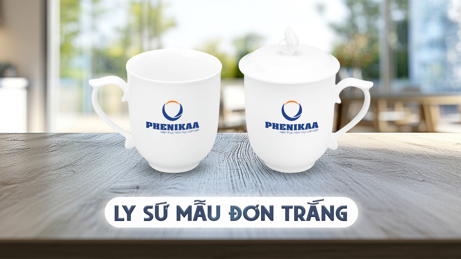 Ly Sứ Mẫu Đơn Trắng